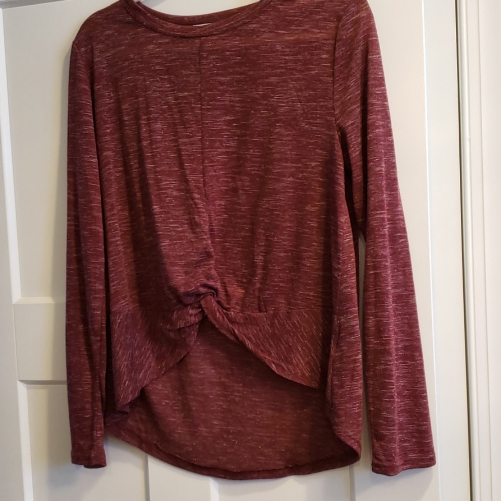 Long sleeve top high low